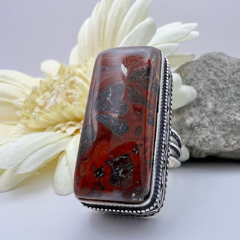 CRAZY LACE AGATE RING - Picture 3 of 12
